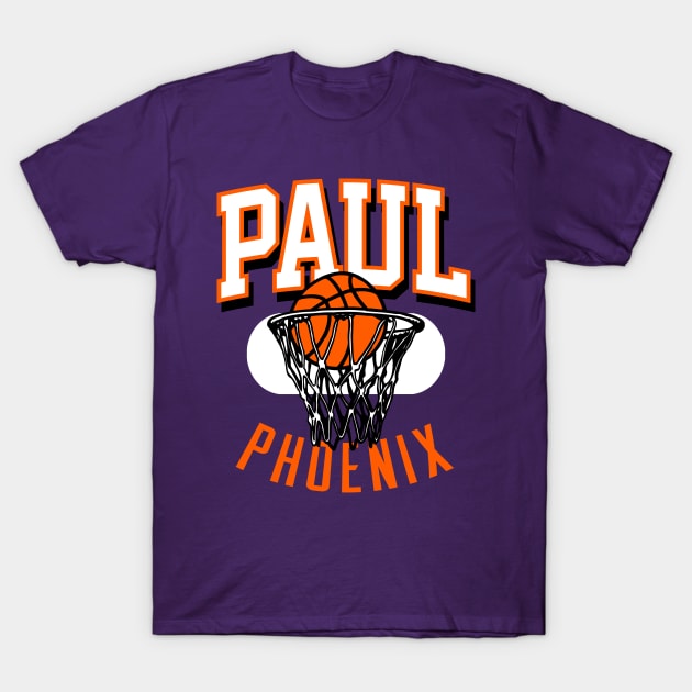 Paul Phoenix Retro Basketball T-Shirt by funandgames